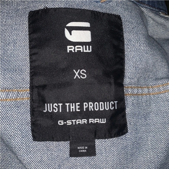 G-Star RAW Jean Jacket 3301 Faded Stone Denim Men’s Size XS - Picture 3 of 5